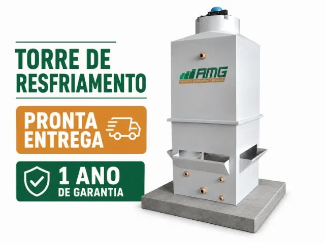 Torre de resfriamento AMG 81 - 20m³/h 1 ano de garantia Nova Pronta entrega
