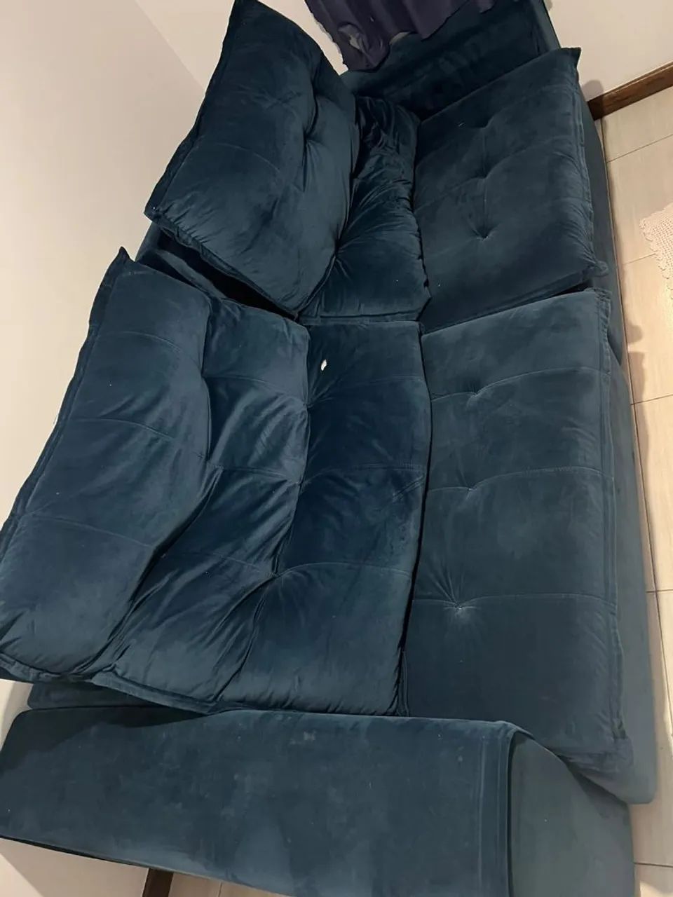 Sofá azul seminovo - Foto 5