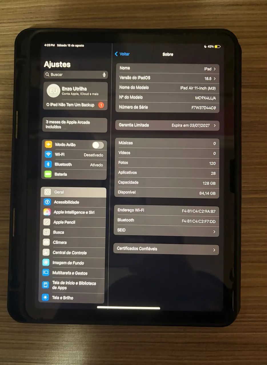 iPad 11 M3 128gb 1 MÊS DE USO (mesmo processador dos MacBooks)  - Foto 2