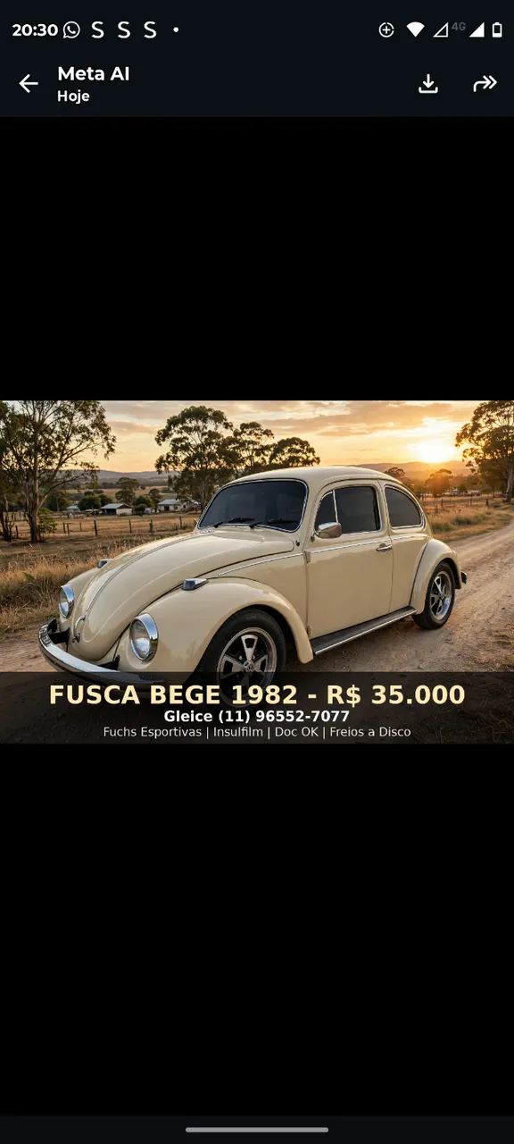 Volkswagen Fusca Fusca (gasolina) 1982