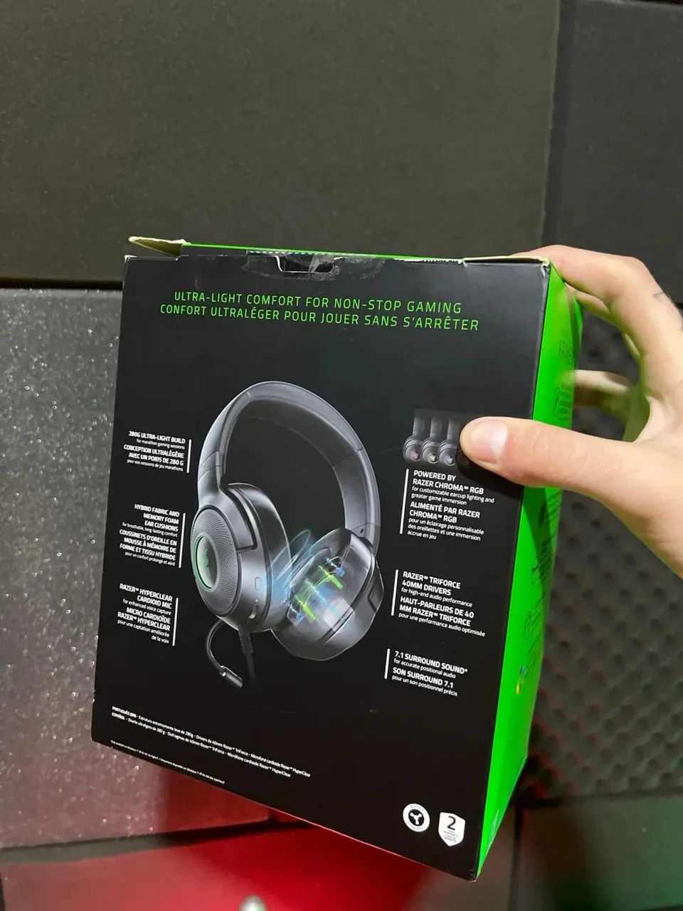 Headset Razer Kraken V3 X Headset Gamer Pc e Console Chroma USB  - Foto 4