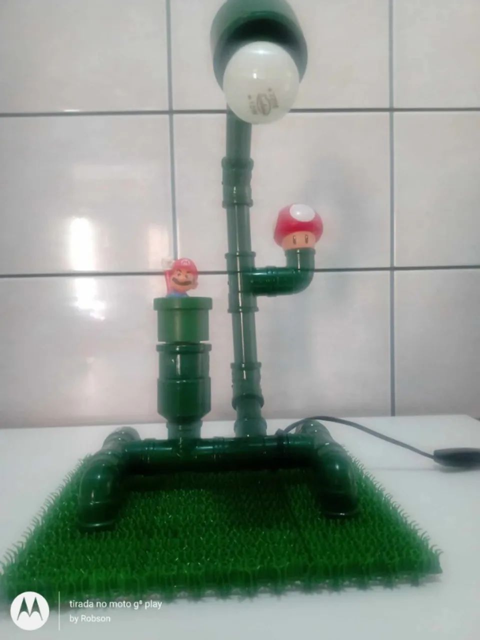 abajur para quarto tema Mário Bros - Foto 3
