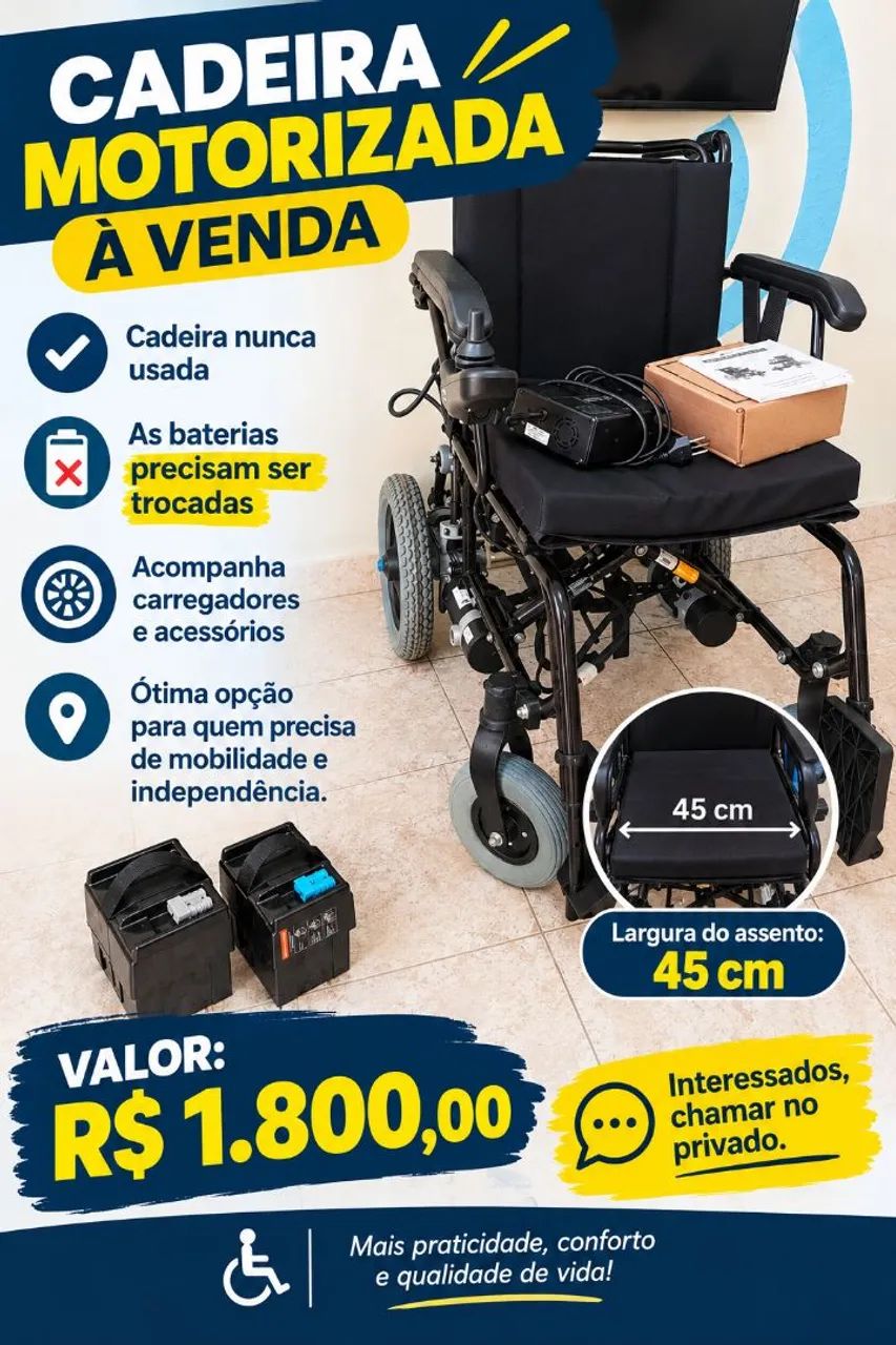 Cadeira Motorizada Nova