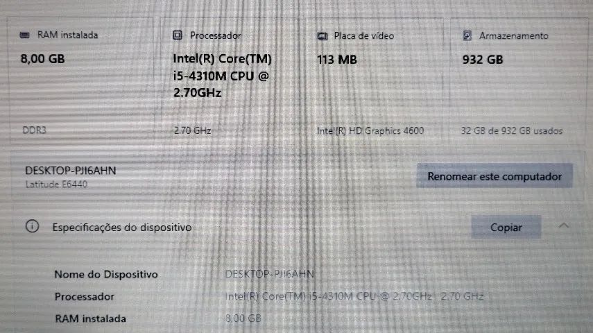 Notebook Dell Core i5 8Gb Hdd W10 Leia! - Foto 4