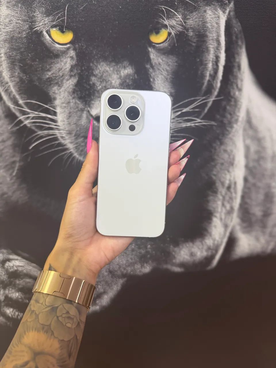 iPhone 15 Pro Titânio Branco IMPECÁVEL  - Foto 2