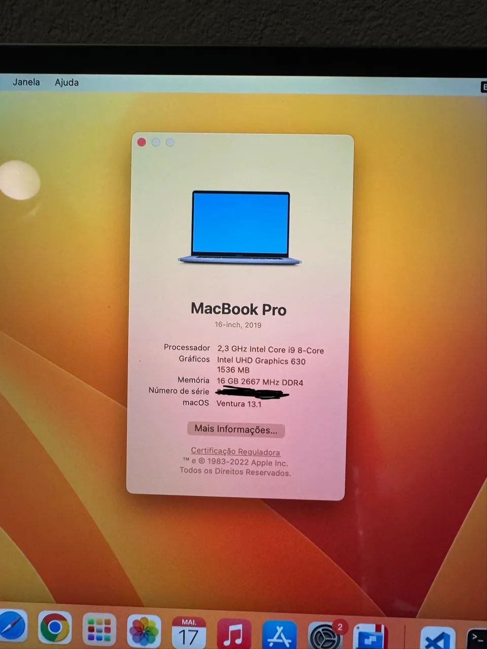 MacBook Pro 16? 2019 - i9 16GB RAM SSD 1TB Top de Linha