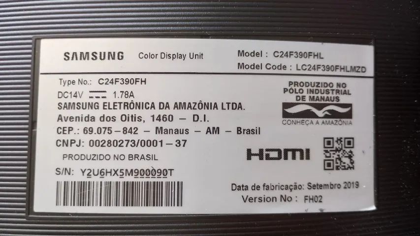 Monitor tela_curva_ 24 samsung (Defeito). - Foto 2