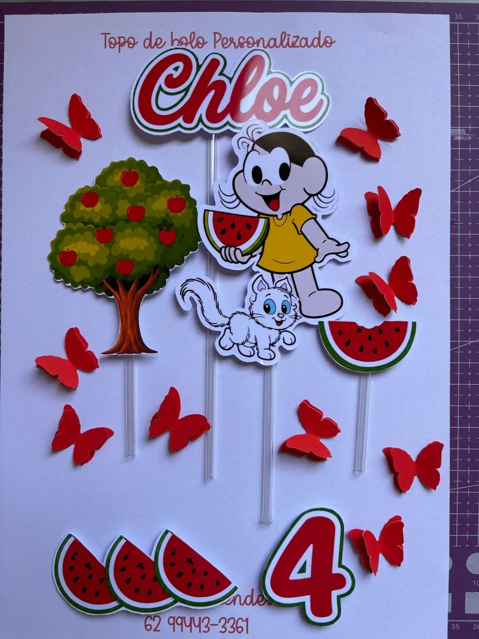 Topo de Bolo Personalizado R$30,00 - Foto 5