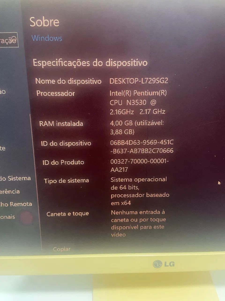 Computador LG all in