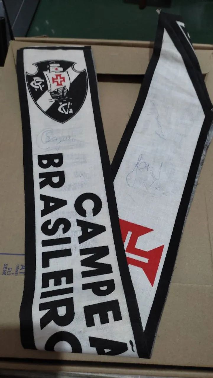 Faixa de campeão brasileiro Vasco 1989