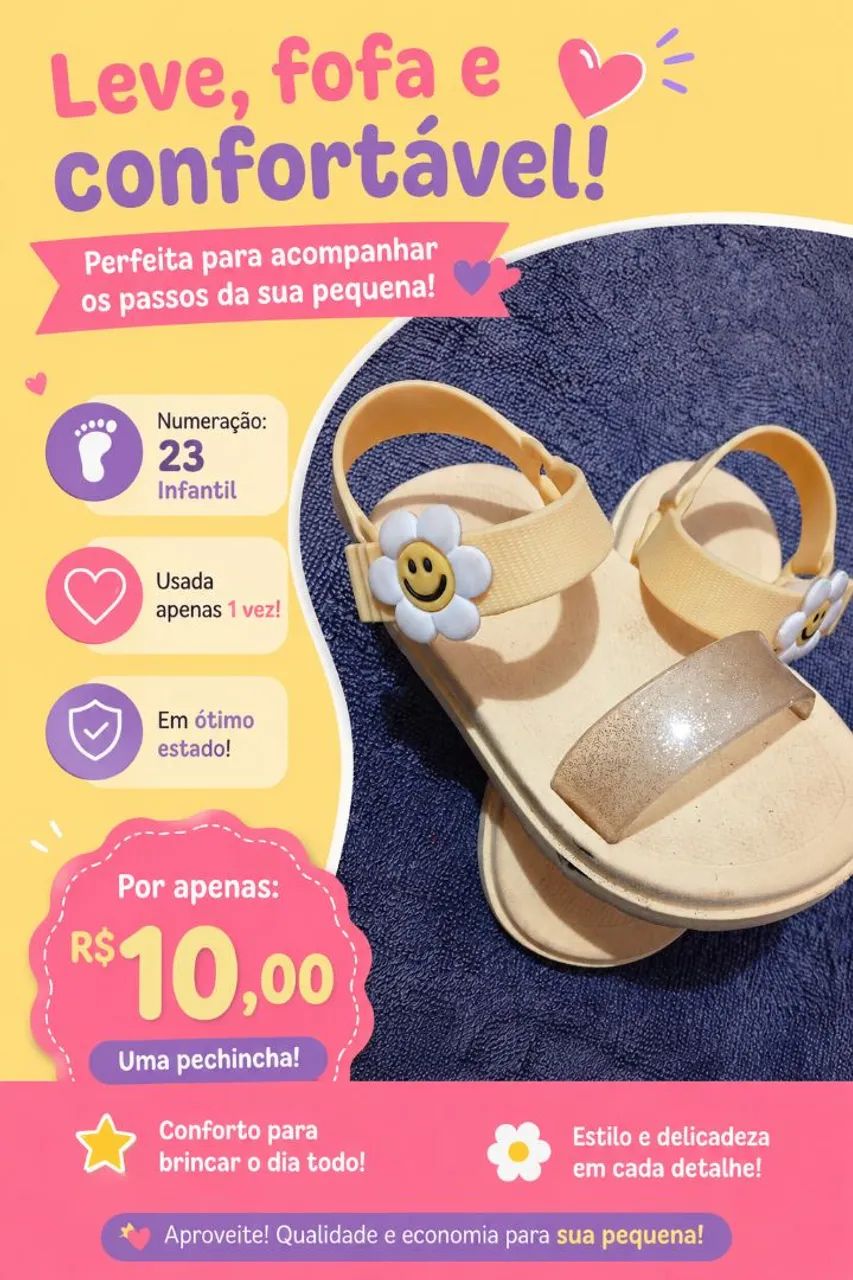 Sandália infantil de menina  - Foto 4