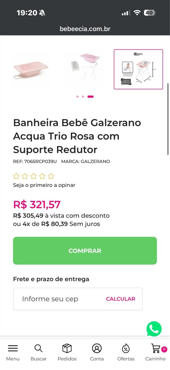 Banheira bebê galzerano Acqua - Foto 5