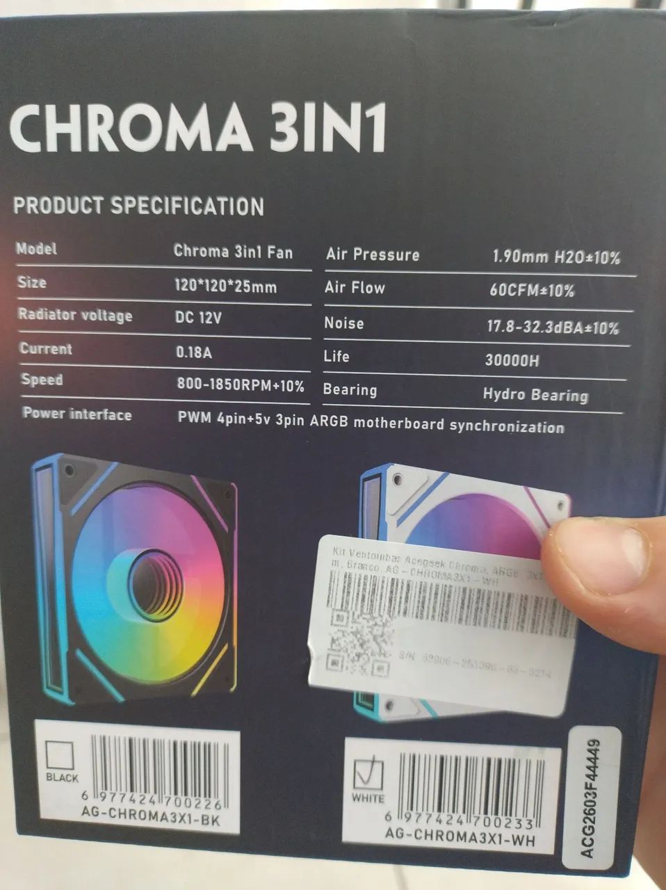 2 Kit Cooler Air White com 3 - 120*120*25mm  - Foto 2
