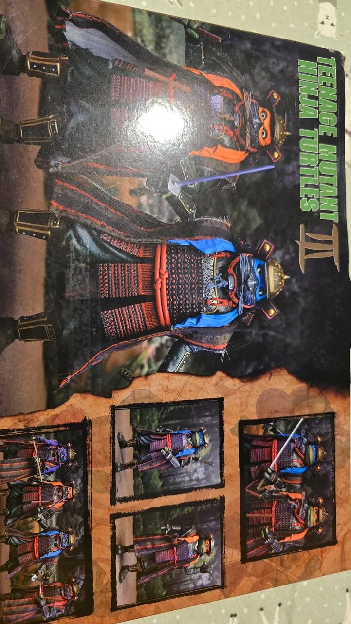 NECA Tartarugas Ninja 3 - 1:7 - Leonardo e Michelangelo - Bonecos de ação - Foto 2