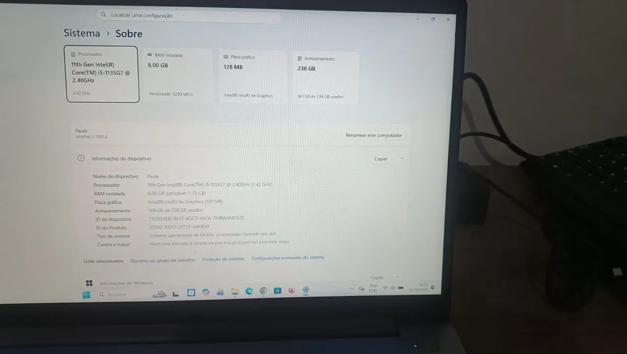 Notebook Lenovo I5 11° gen.  - Foto 2
