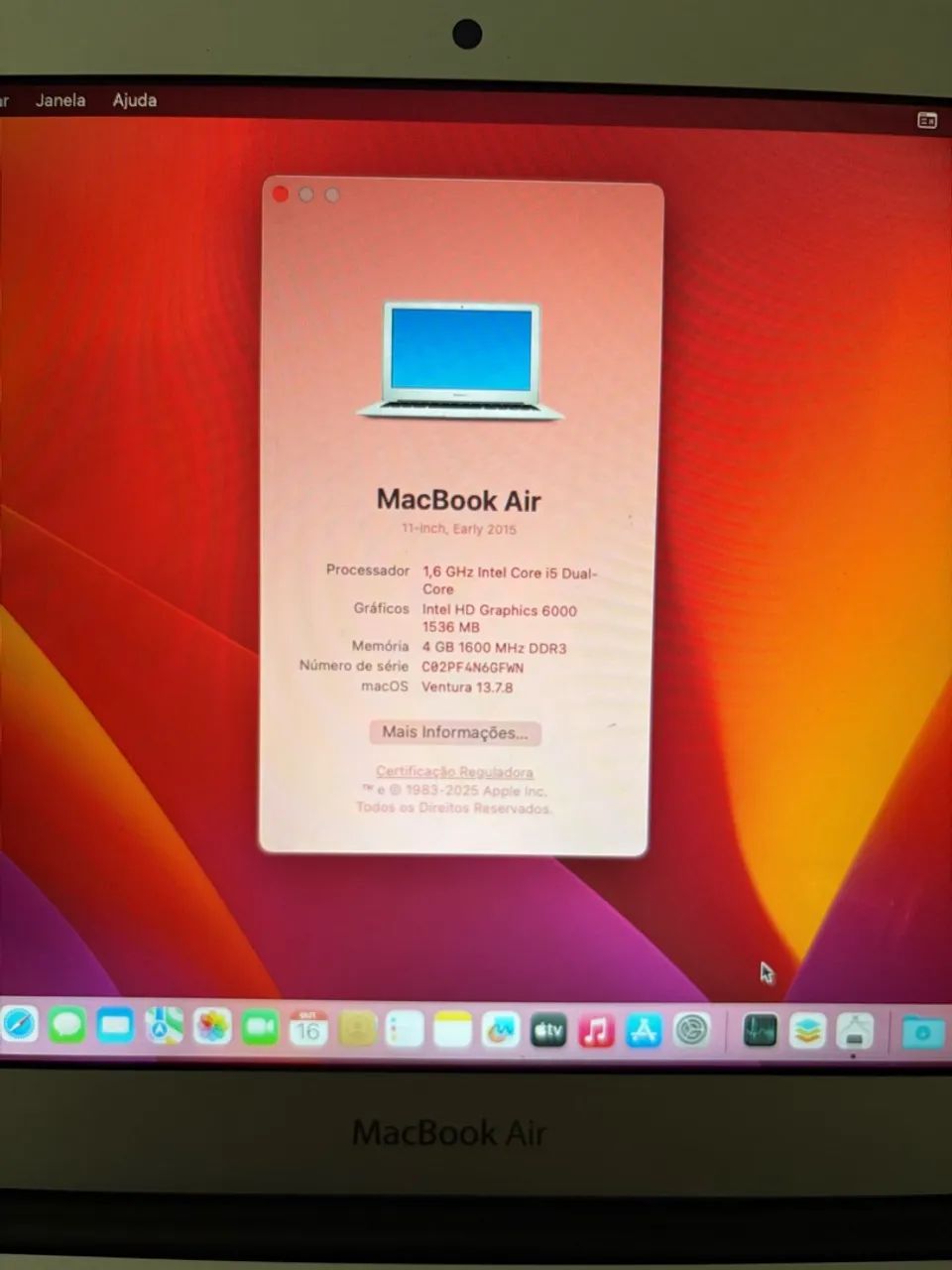 Macbook A1465 2015 4Gb 128gb - Foto 5