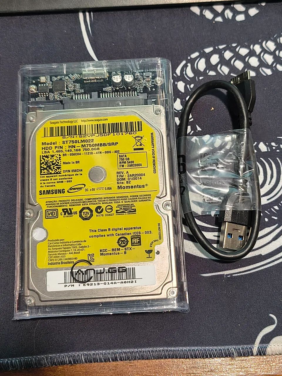 HD externo 750gb