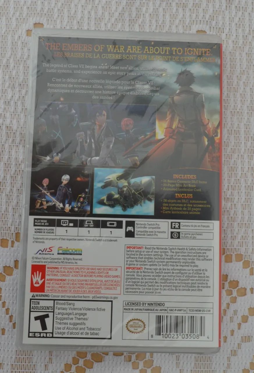 Trails of Cold Steel III Nintendo Switch Lacrado - Mídia Física - Foto 2