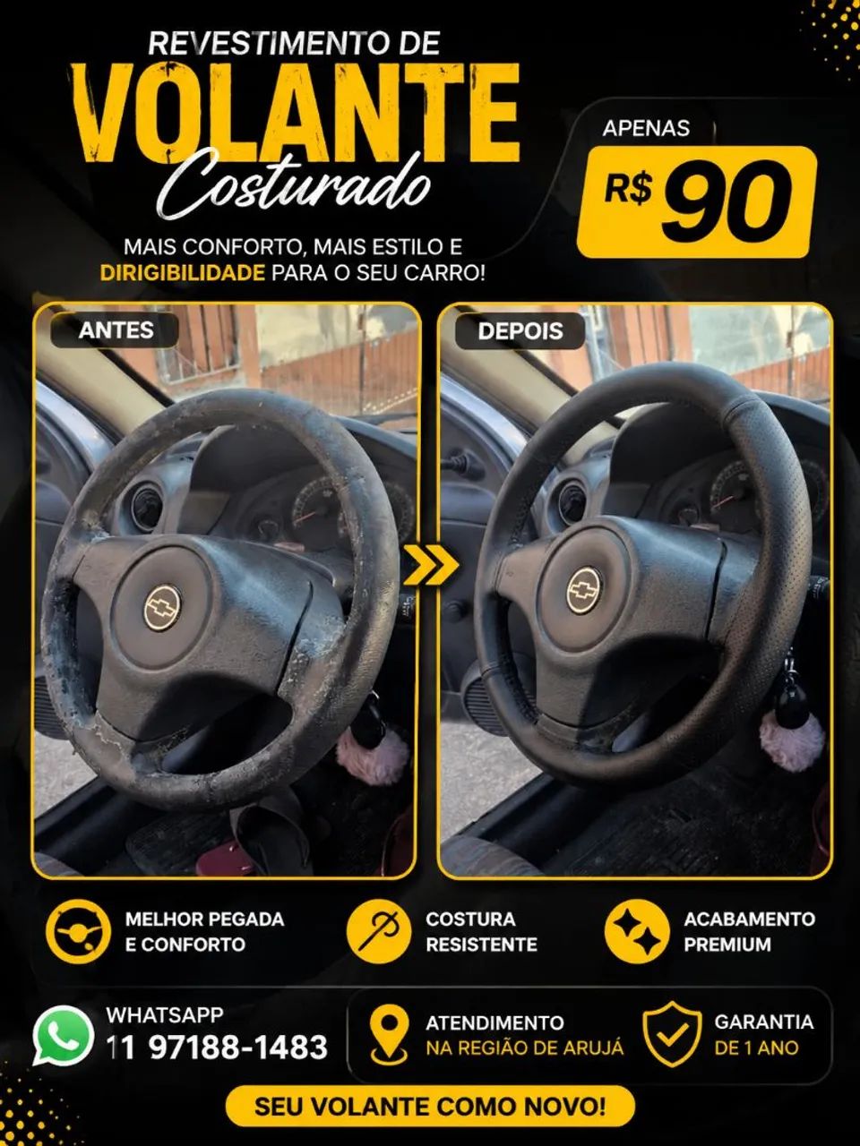 Revestimento de volante 
