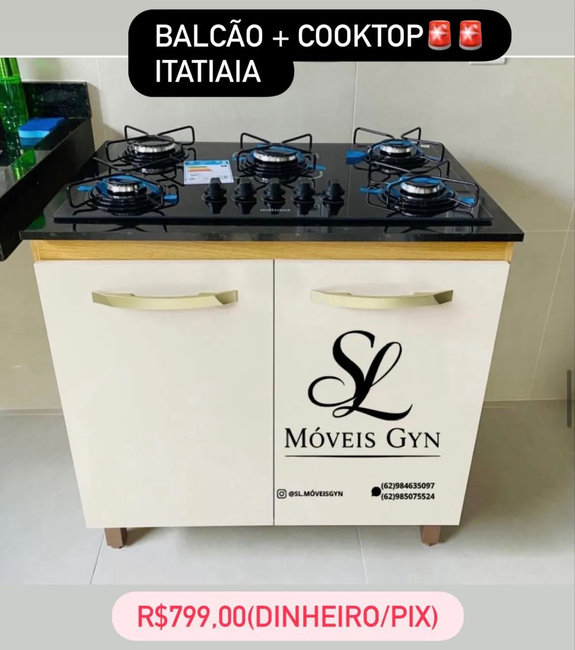 Balcão e Cooktop
