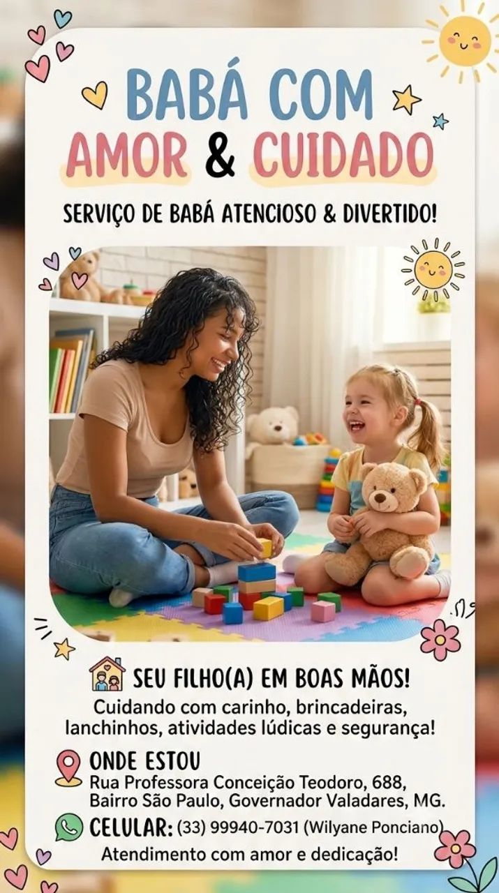 Serviços de babá(confiável)