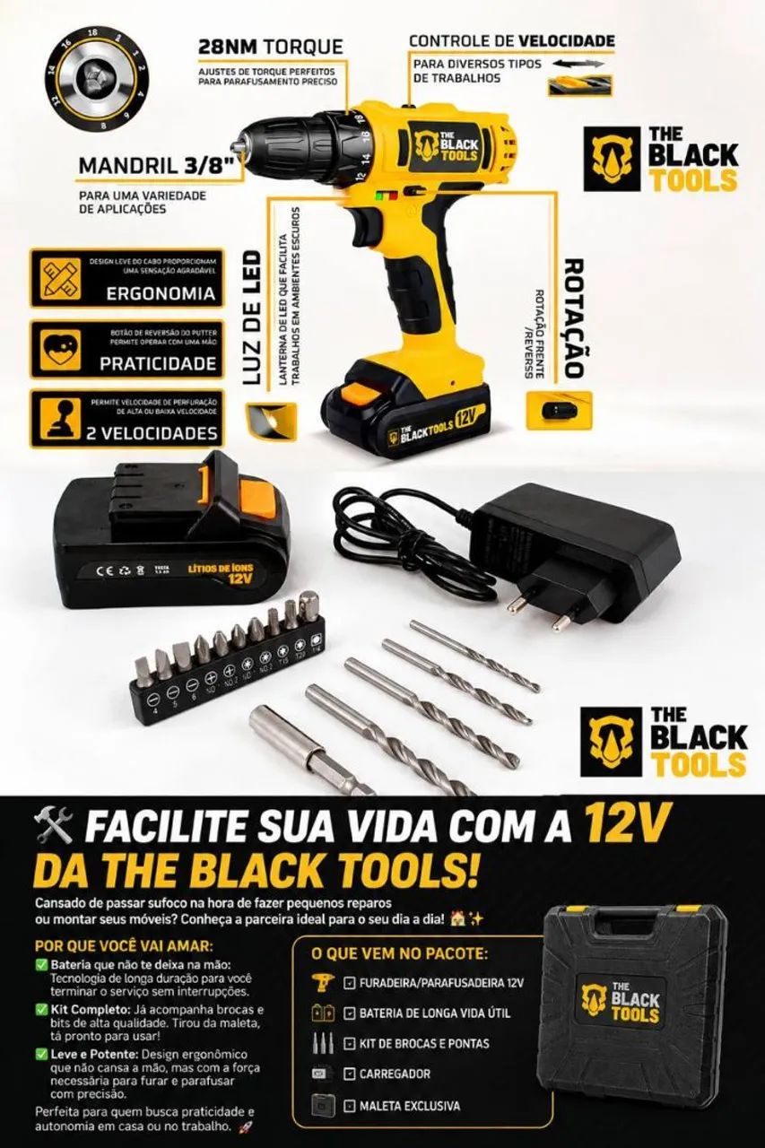Furadeira e parafusadeira de impacto 