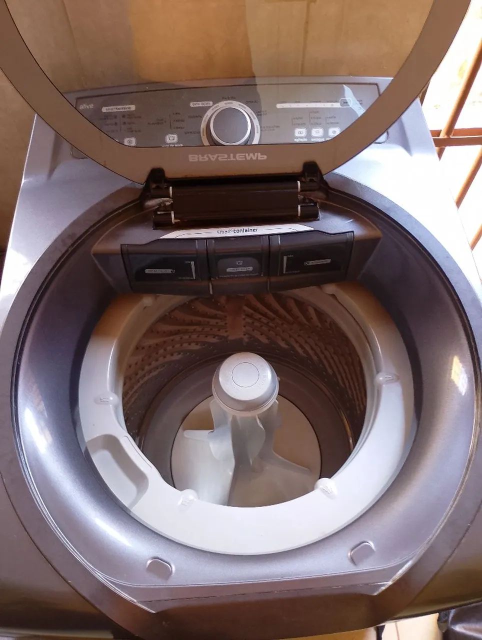 Lavadora de Roupas Brastemp 11 kg Ative! BWP11A9 Smart & Fast com Água Quente - Cinza