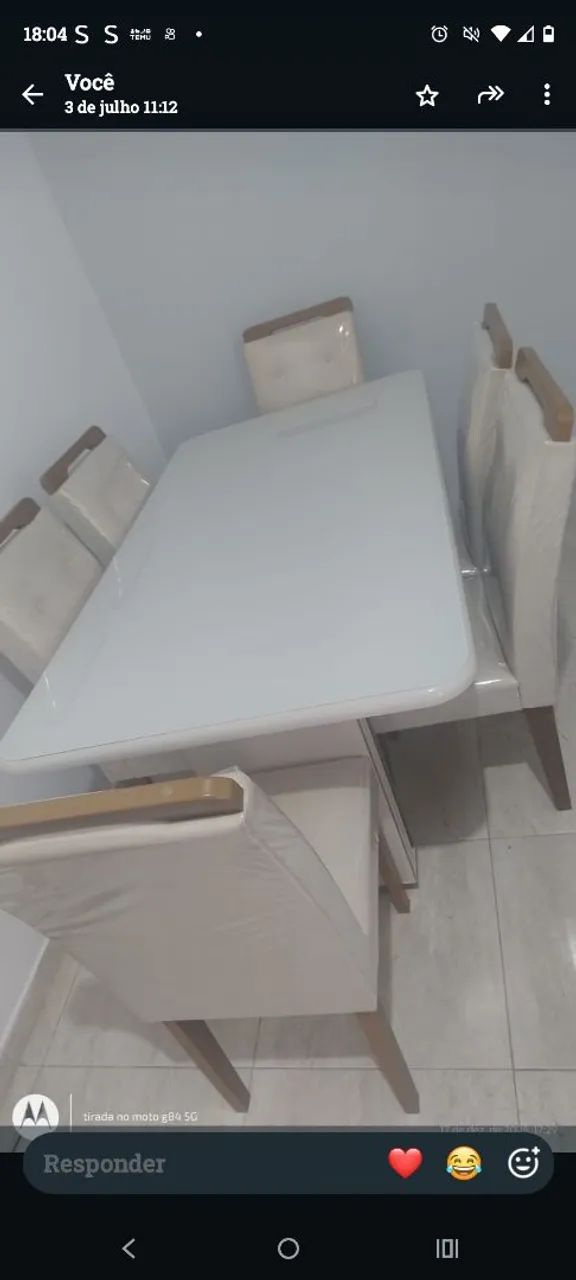 mesa de jantar nova 6 cadeira