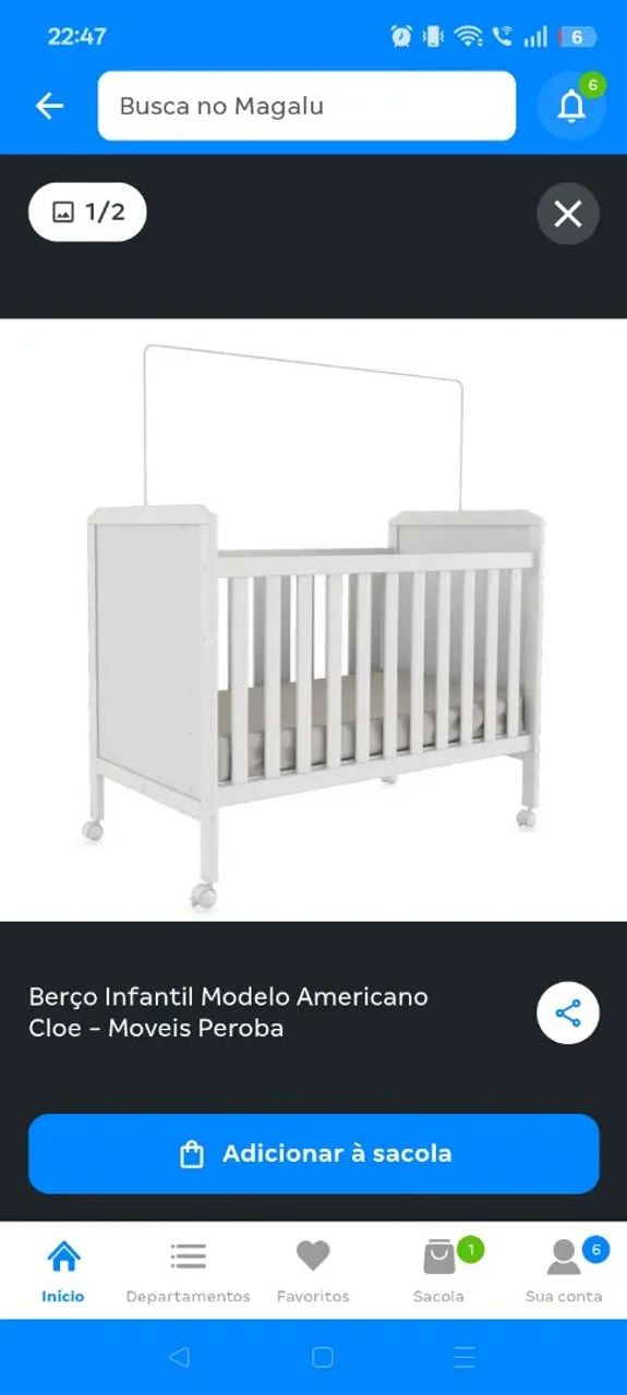 Berço 100% MDF, que vira mini cama 