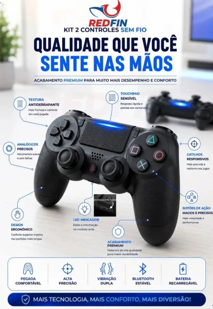 2 controles Doubleshock 4 - Foto 3