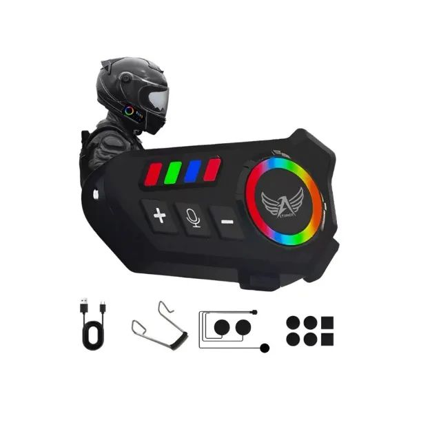 Fone Bluetooth com Microfone Para Capacete Moto Altomex - Foto 4