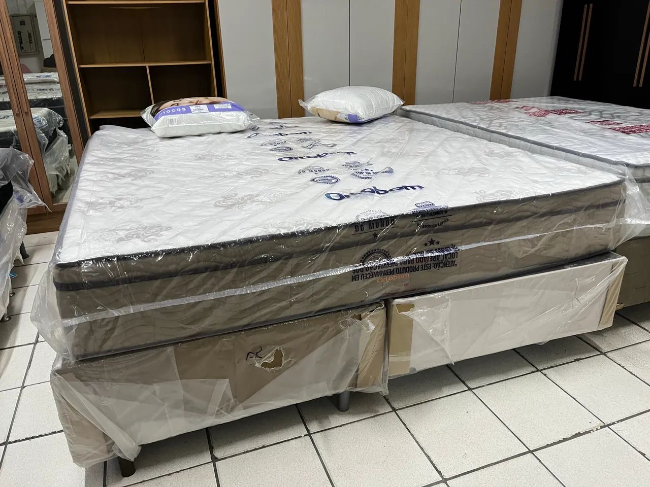 Cama super king da Ortobom de molas ensacadas 