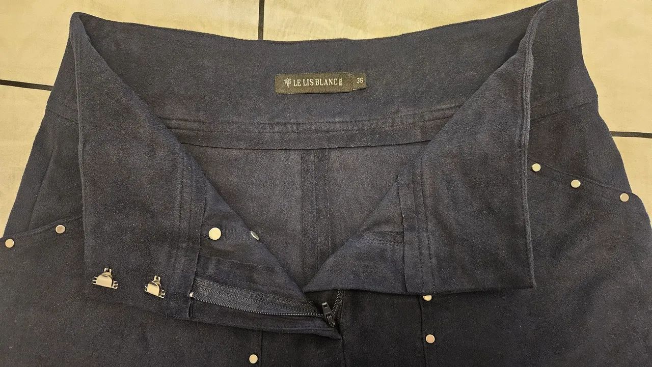 Short Le Lis Blanc suede azul marinho - Foto 4