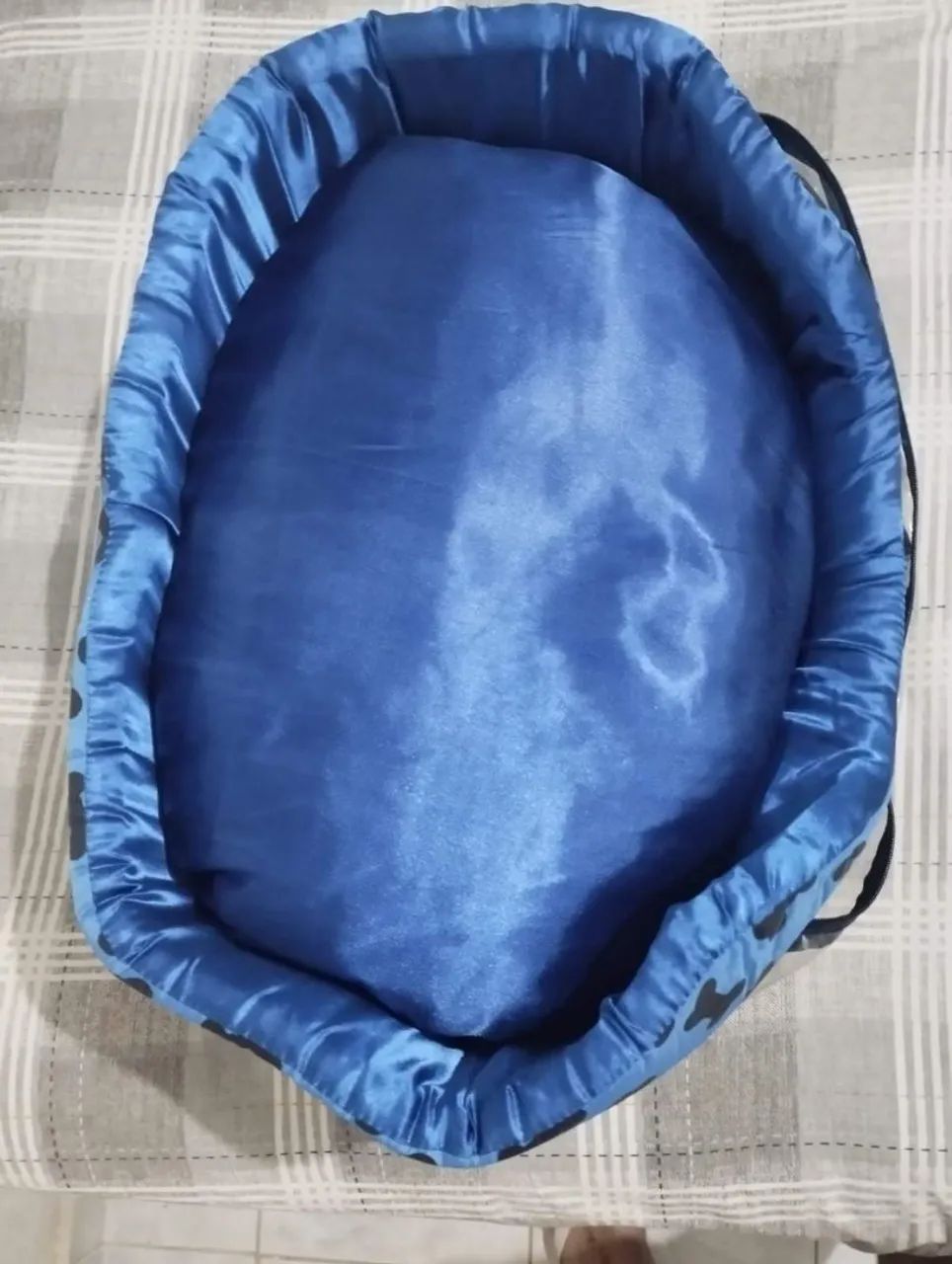 Cama pet azul com almofada removível - Foto 2