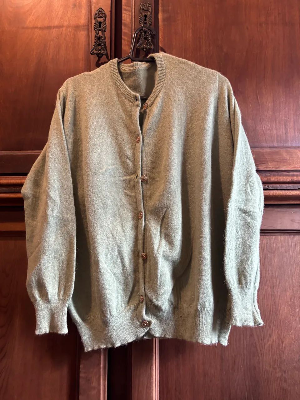 cardigan vintage verde