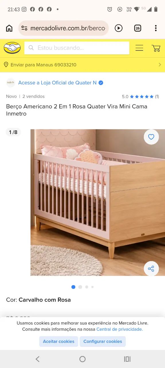 Berço cama com colchão  - Foto 2