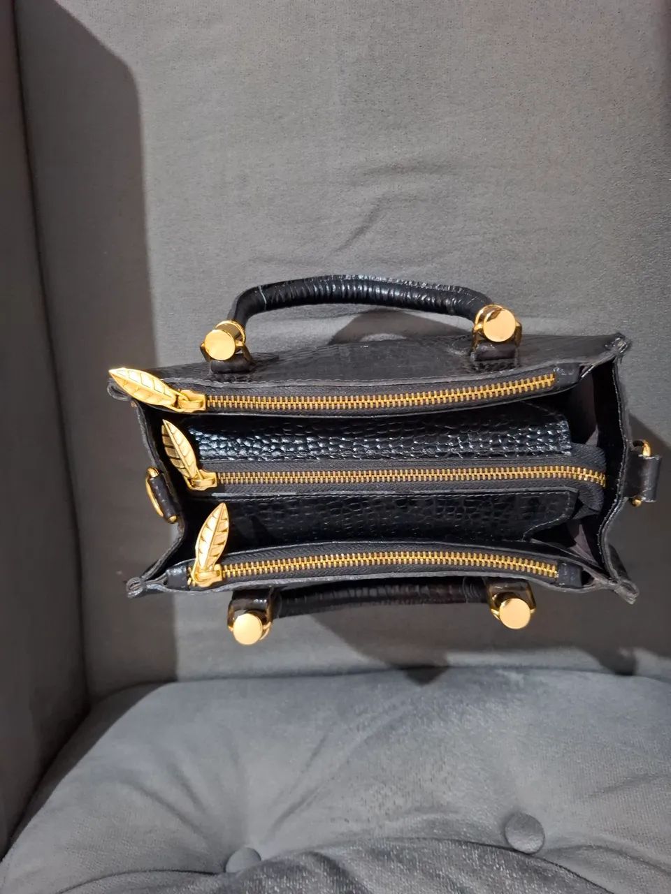 Bolsa couro croco - Foto 2