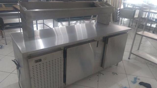 Balção Refrigerado Condimentadora Ar Forçado 100% Inox - Foto 2