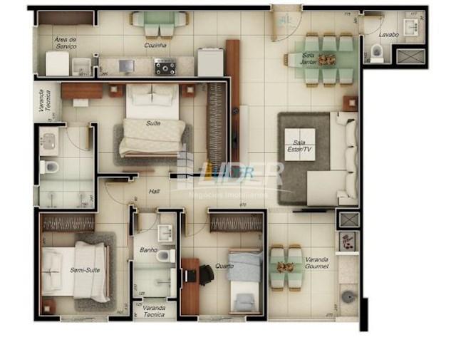 Apartamento à venda com 3 dormitórios em Santa mônica, Uberlândia cod:23327 - Foto 2