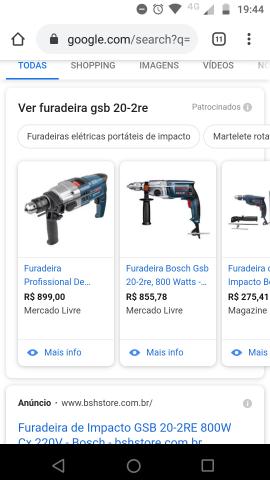 Furadeira Impacto BOSCH GSB 20-2RE COM MALETA