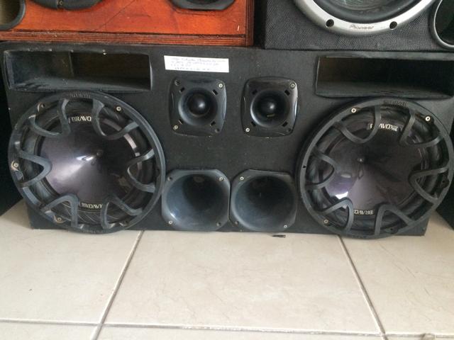 Caixa dutada bravox Premium 500w 250wrms + 2 st200 + 2 d250x - Foto 2