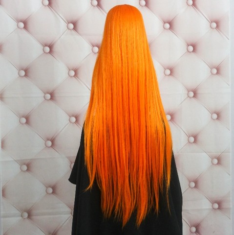 Peruca Lace Front Laranja 95cm Premium Wig Up! - Foto 4