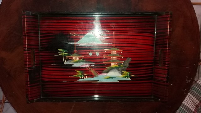 Antiguidade, Bandeja Musical Japonesa, Laca - Foto 2