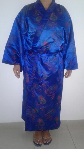 Kimono Feminino Coreano De Seda