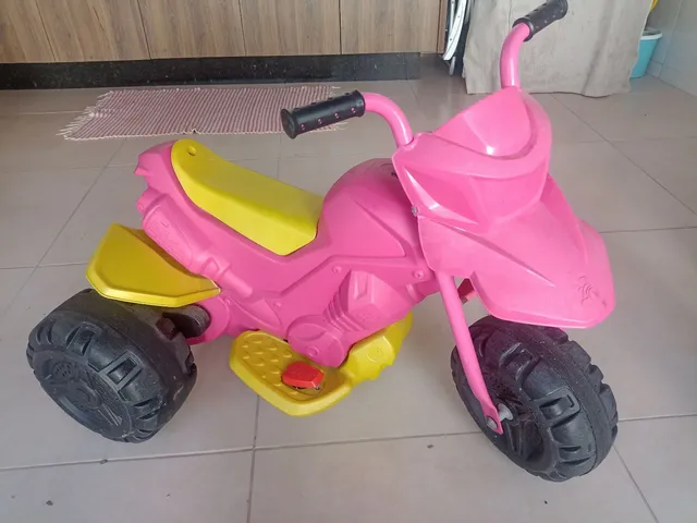 Moto Elétrica Infantil Super Moto Motocross Barata - Rosa