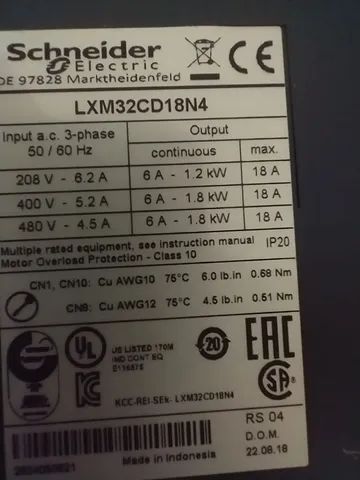 Servo drive lexium 32 trifásico 208 vca a 480 vca 1.8 kw. - Foto 6