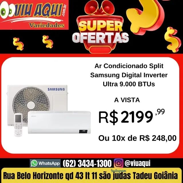 Ar Condicionado Split Digital Inverter Ultra Samsung 9000 Btus