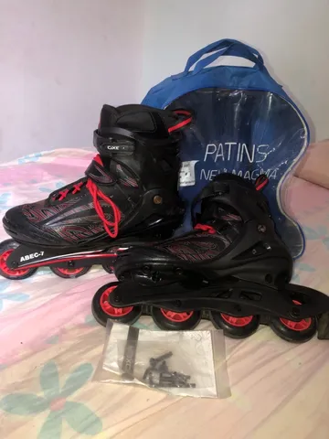 Patins Oxer New Magma preto e vermelho