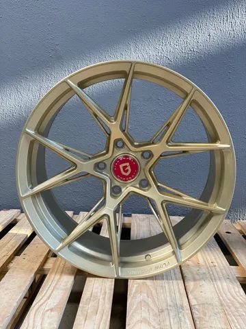 Rodas Gisa Glória Flow Forming P/ Boxster Dourado 5x130 - 20x8,5 e 20x10,5
