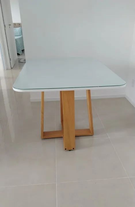 Mesa de vidro retangular 110x80 - Foto 5